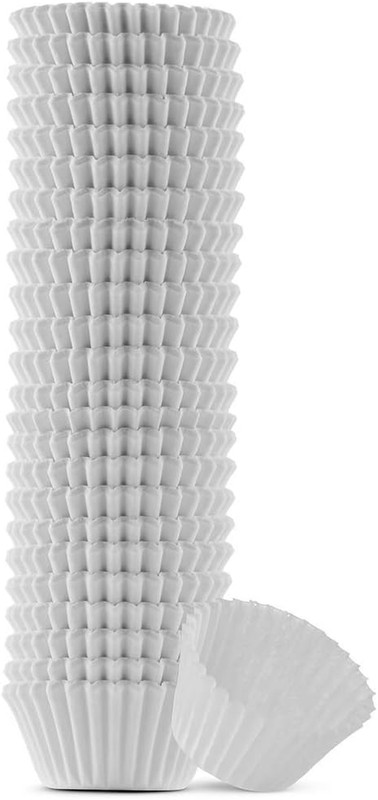 Mini White Cupcake Liners | 500 Paper Baking Cups | Greaseproof No
