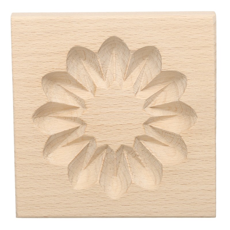 Wooden Cookie Mould 3.94″ x 3.94″ Wooden Cookie Biscuit Mould Patterned