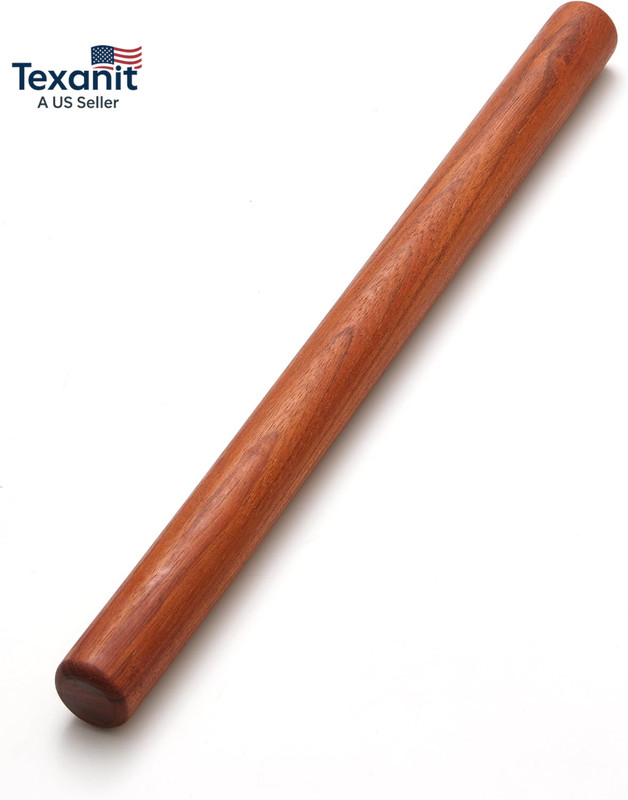 Wood Rolling Pins for Baking- 16" Classic Wooden Rolling Pin for Dough, Rodillo