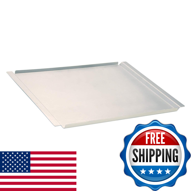 Cadco Oqfsp Quarter-Size Flat Bun Sheet Pan 3/16-Inch Sides Aluminum Designed