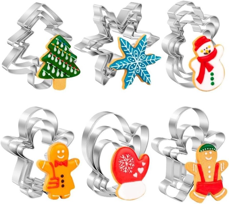Christmas Cookie Cutter Set 18pcs Stainless Steel