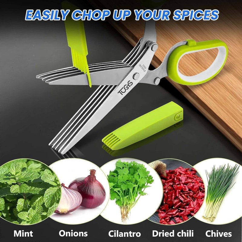 3-in-1 Kitchen Set, Stainless Steel Garlic Press, Vegetable Scissors & Silver gallery