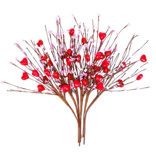 Valentine’s Day Gifts, Valentines Day Decorations, 6 PCS Artificial Berry