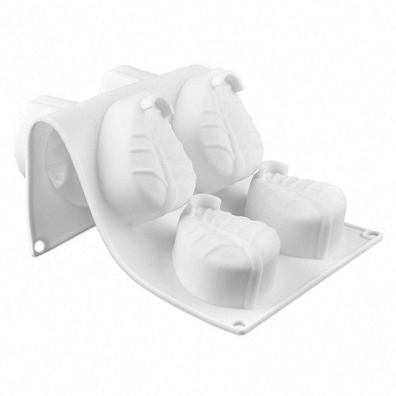 6 Cavity Large Leaf Baking Pan Silicone Molds for Chocolate Candy Gummy Gelat... gallery
