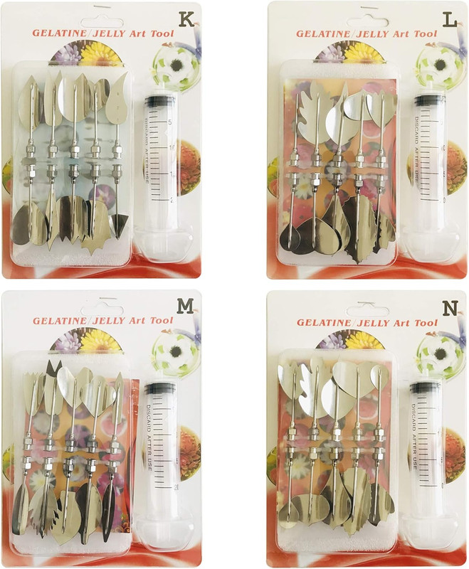 Art Cake Tools, 3D Gelatin Jelly Tools Includes 40 PCS Gelatin Tools and Making
