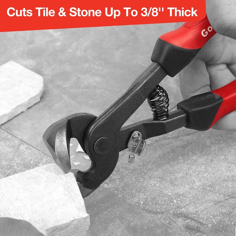 Goldblatt 2PC Glass Tile Nippers Set - Heavy Duty Wheeled Mosaic & Ceramic Cutte gallery