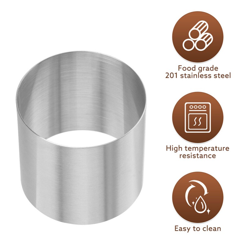 12Pcs Cake Ring Molds Round Cake Making Molds Stainless Steel Mousse Molds gallery