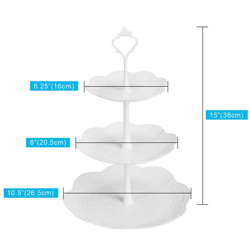 Coitak 3 Tier Cupcake Stand, Plastic Tiered Serving Stand, Dessert Tower Tray... gallery