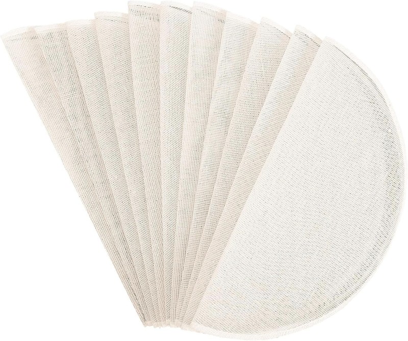12 Pieces Round Cotton Yarn Steamer Cloth Round Dumplings Buns Mat Steamed Pad