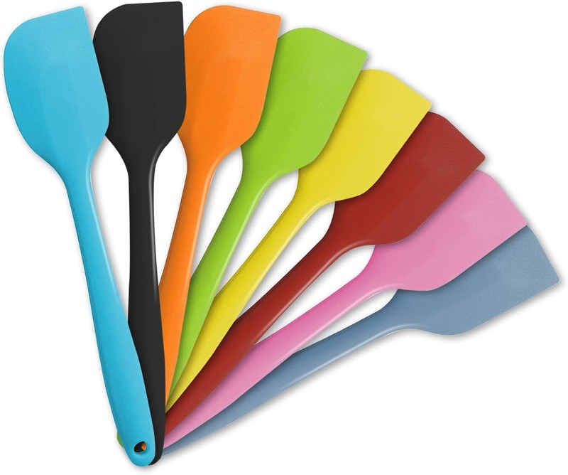 8 Piece Heat Resistant Silicone Spatula Set Non Sti Rubber Spatula
