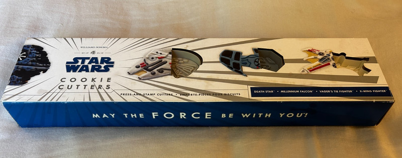 Williams Sonoma Star Wars Cookie Cutters Set of 4 Millennium Falcon Tie Fighter