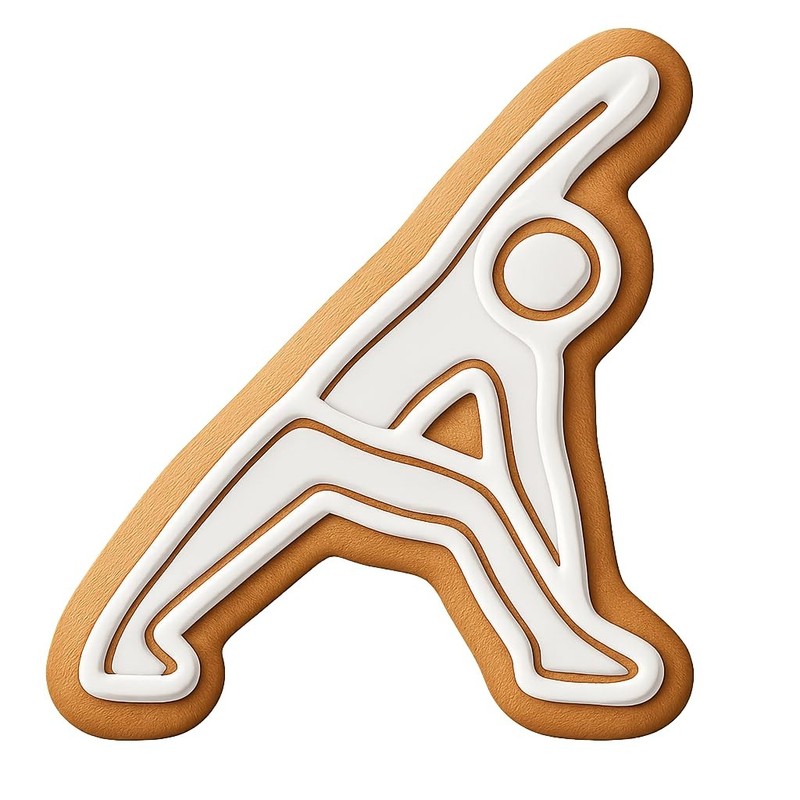 Extended Side Angle Pose Cookie Cutter & Stamp, Fondant & Clay - 4x3 gallery