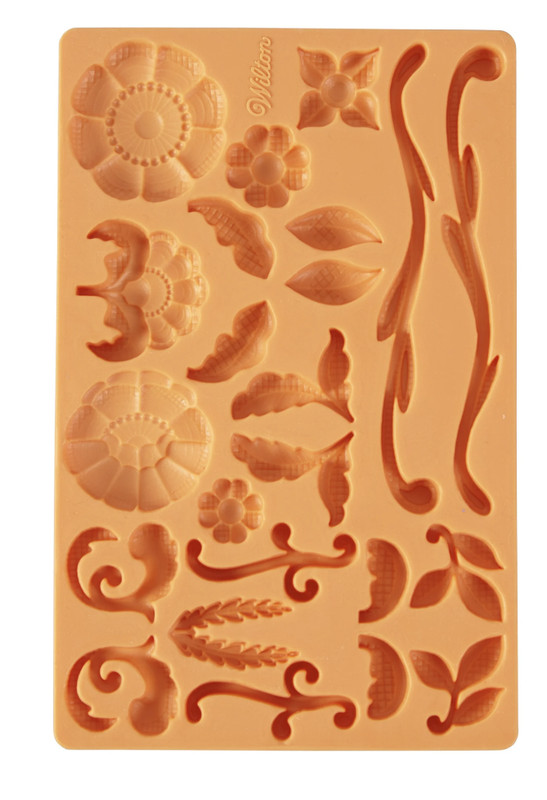 🚨 Wilton 409-3190 Lace Fondant and Gum Paste Silicone Mold 5 x 8 inch 23-Cavity gallery