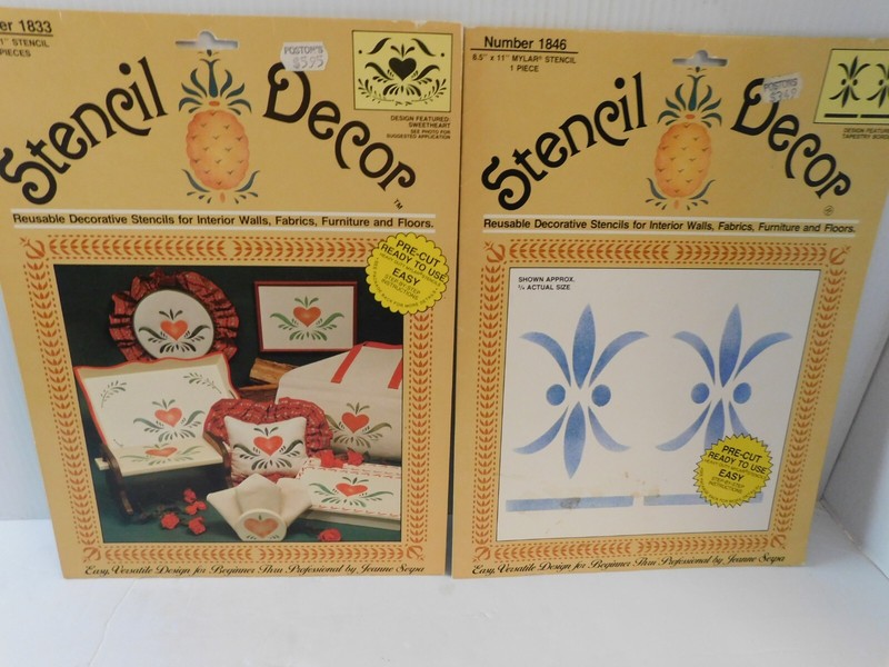 12 Stencil Decor, Templates 3 Cross Stitch Lot, 6/80 gallery