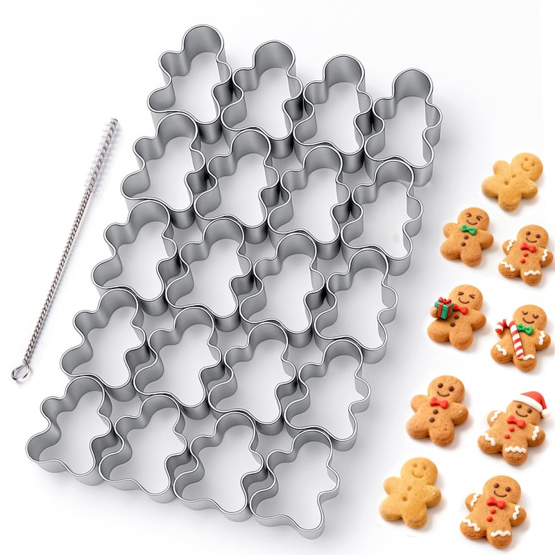 Mini Gingerbread Cookie Cutter,Small Christmas Cookie Cutters,1 Inch Tiny Gin…