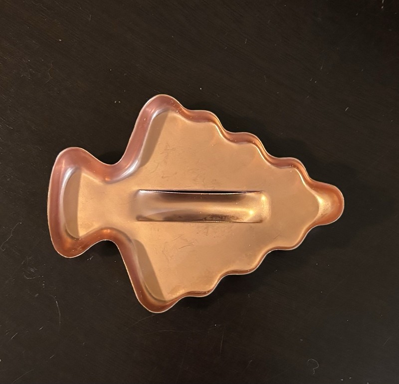 5 Vintage Copper Alum Christmas Cookie Cutters Tree Bell Camel Santa Star gallery