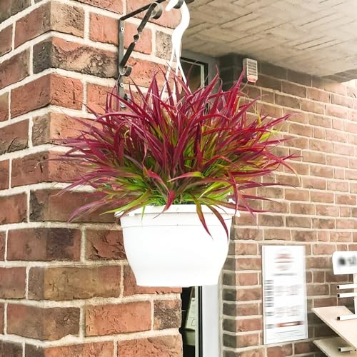 12 Bundles Artificial Outdoor Plants UV Resistant Fake Grass Plants Faux gallery