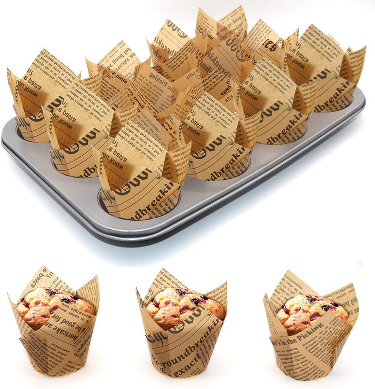 150Pcs Tulip Cupcake Liners Baking Cups Muffin Liner Grease-Proof Paper Cupcake gallery