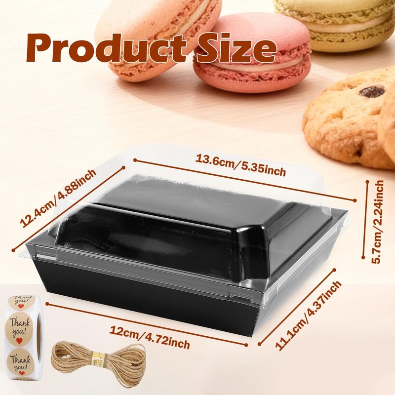 100 Pack Charcuterie Boxes with Clear Lids, 5 Inches Disposable Food Containe... gallery