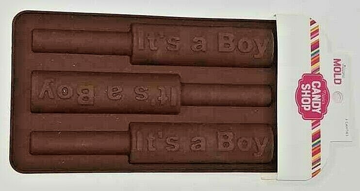 NEW Nicole’s Candy Shop “IT’S A BOY” Silicone Mold (3 CAVITIES)