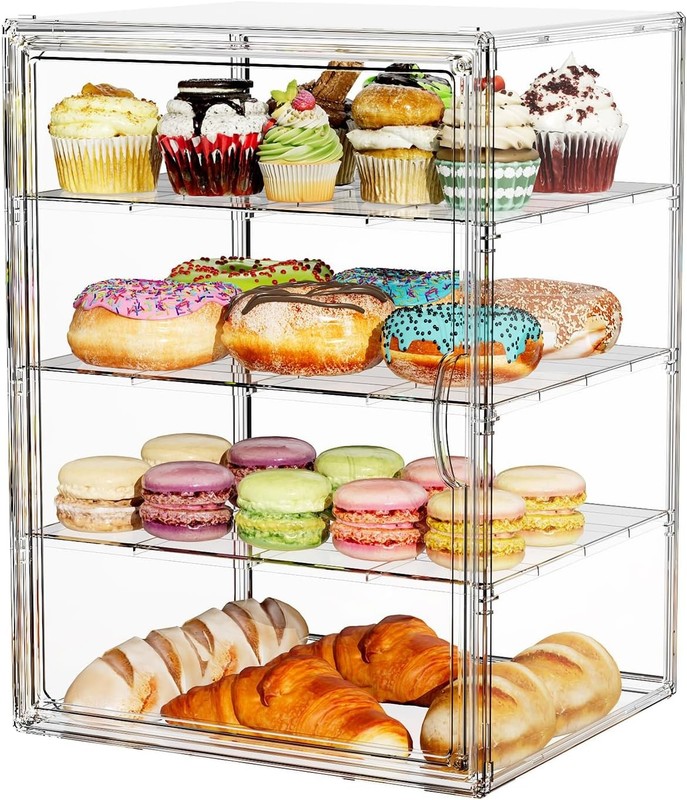 4 Tier Cupcake Stand Acrylic Cardboard Cupcake Tower Holder, Dessert Pastry C... gallery