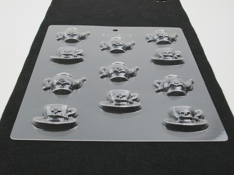 Candy Mold Tea Pot Cup With Saucer Shapes Clear Plastic CK Products 90-13713 gallery
