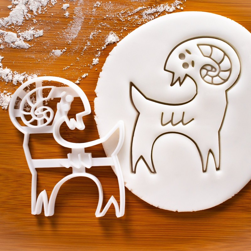 Goat Cookie Cutter – ram sheep farm animal mountain zoo birthday zodiac aries