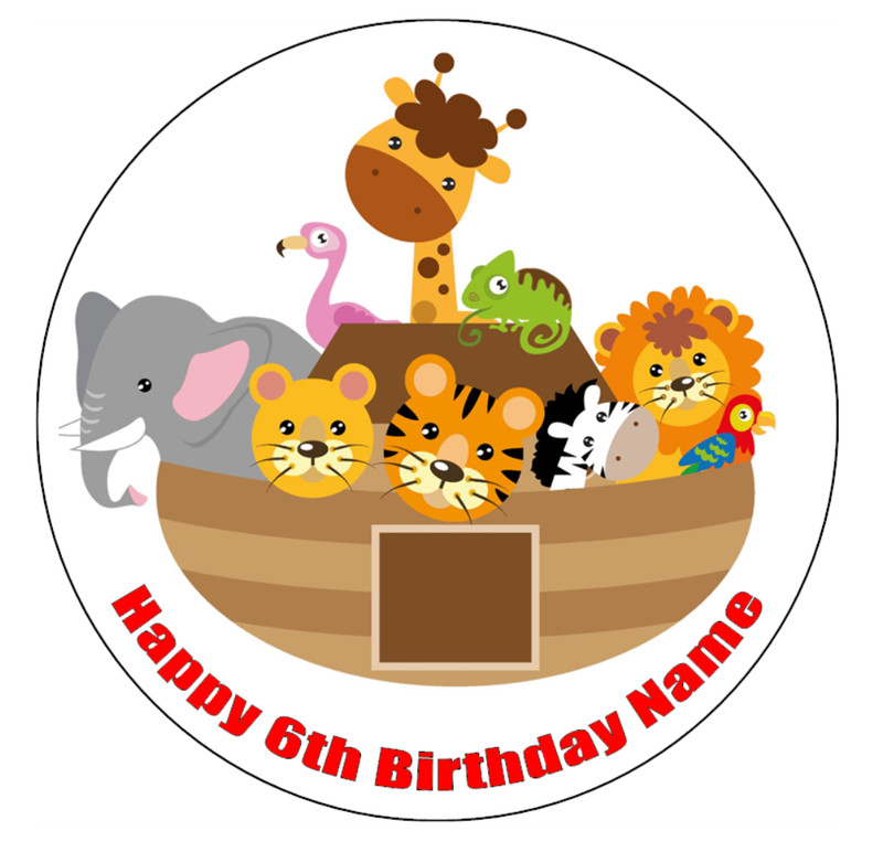 Jungle Animal Cake Topper Edible Icing Birthday Cake Decorations (5 Designs) #02 gallery
