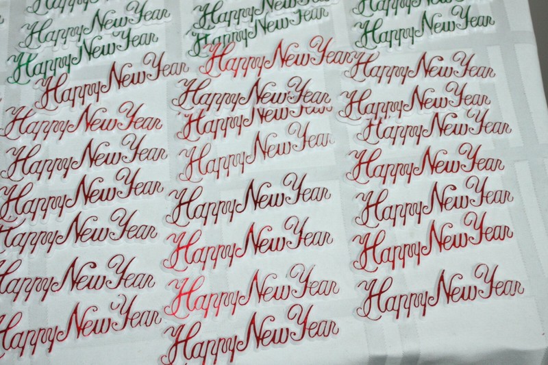 Big Lot of Happy New Year CAKE TOPPER Scripts Vintage Plastic Decor Mixed gallery