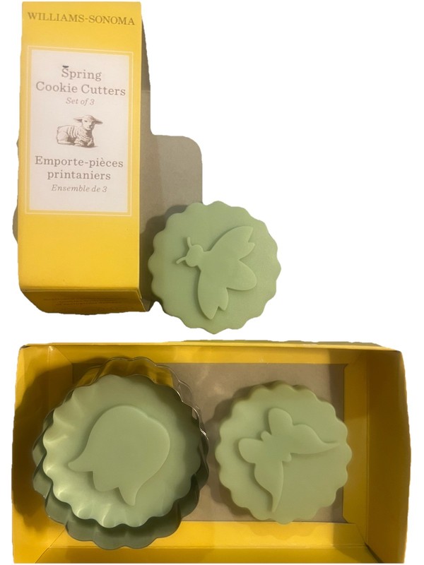 Williams Sonoma Spring Impression Cookie Cutters -Bee,Butterfly Tulip/flower gallery