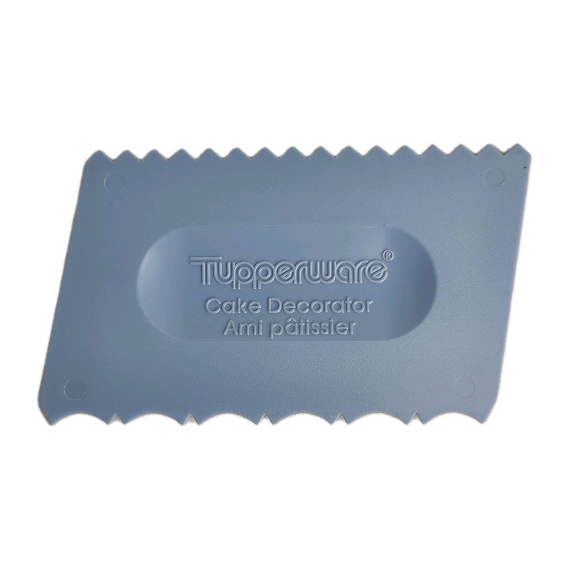 NEW Vintage Tupperware Cake Decorator Tool #1558 Country Blue Scalloped Edge