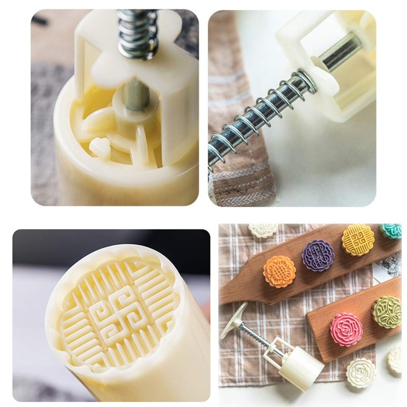 Moon Cake Mold 6 PCS, Mid Autumn Festival DIY Small, Classic Mode Patterns gallery