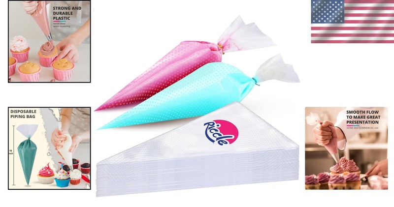 100 Pack of 16-Inch Non-Slip Disposable Piping Bags - Ideal for Cake Decorating gallery