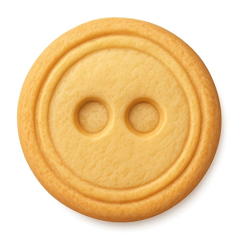 Textured Small Button Cookie Cutter & Stamp, Fondant & Clay – 4×4