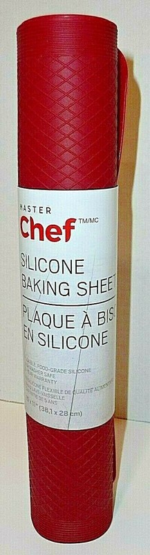 New Master Chef Silicone Baking Sheet Food Grade Red 15" x 11" or 38.1cm x 28cm gallery