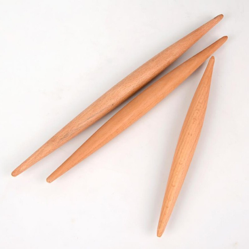 Wooden Rolling Pin Dough Pastry Roller Fondant Cake Noodle Baking Tool Kitchen gallery
