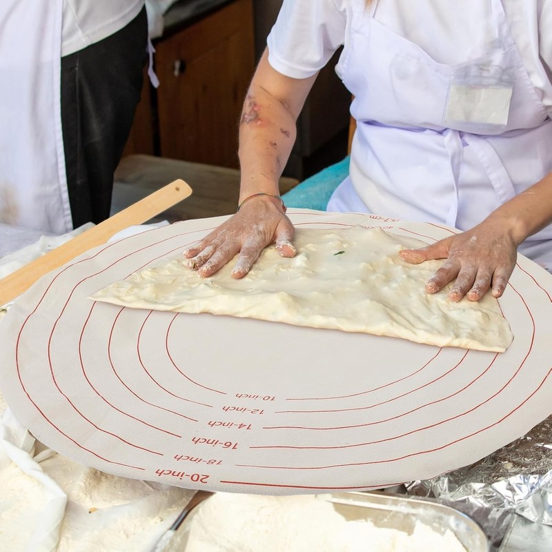 5 Pcs Lefse Making Kit: Pastry Cloth, Rolling Pin Covers & Wood Stick gallery