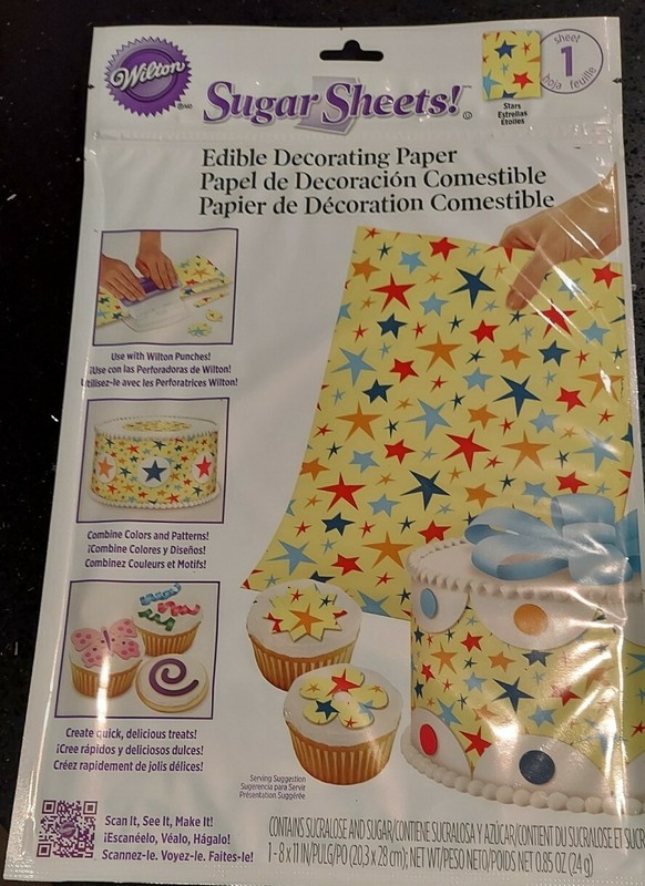 Sugar Sheets Wilton Edible Decorating Paper You Choose Pattern: Zebra Stars Pink gallery