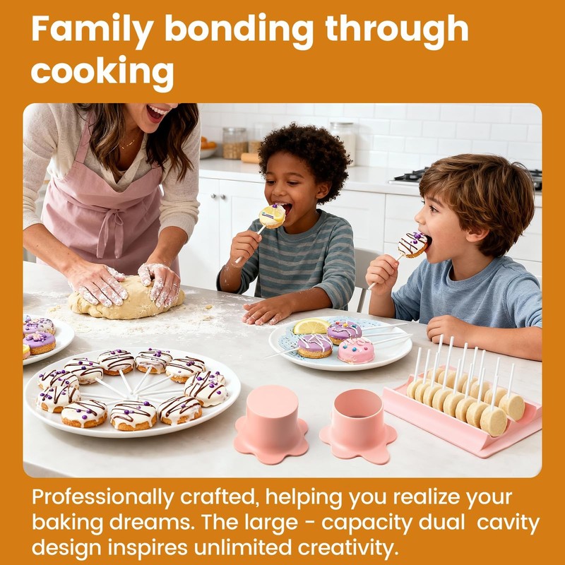 Complete Cake Pop Maker Kit - 100 Sticks, Dual-Cavity Mold gallery