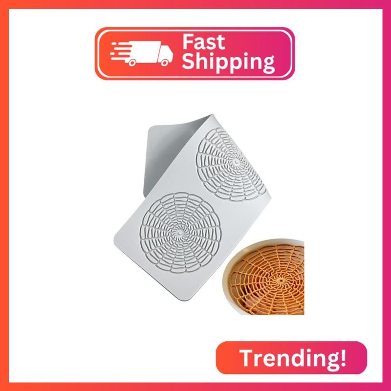 TUKE Tuile Molds Circular Grid Candy Mold Chocolate Candy 3D Hollow Leaf Silicon