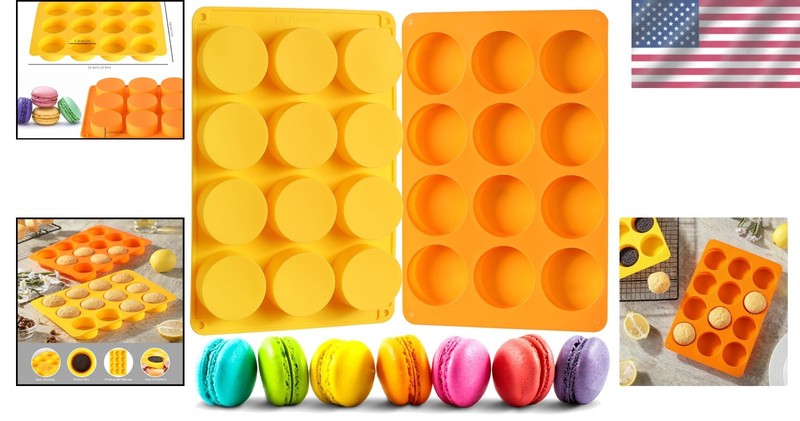 Oreo Silicone Mold 12 Cavity Round Baking Candy Chocolate Cookie Mold gallery