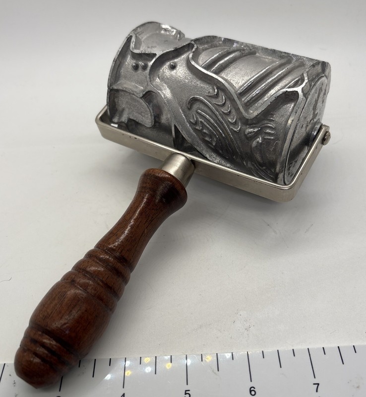 Vintage Monopol German Christmas Cookie Cutter Roller Press 8”L Roller Is 5” gallery