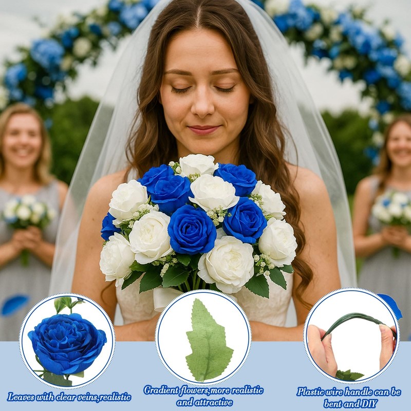 Geosar 8 Bundles Artificial Peonies Flowers Fake Silk Peony Bouquet Faux Peonies gallery