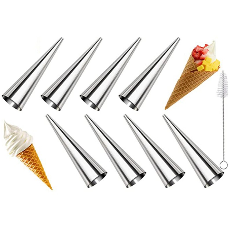 16 Pcs Cream Cone Croissant Molds Pastry Roll Horn Pastry Cream Horn Molds gallery