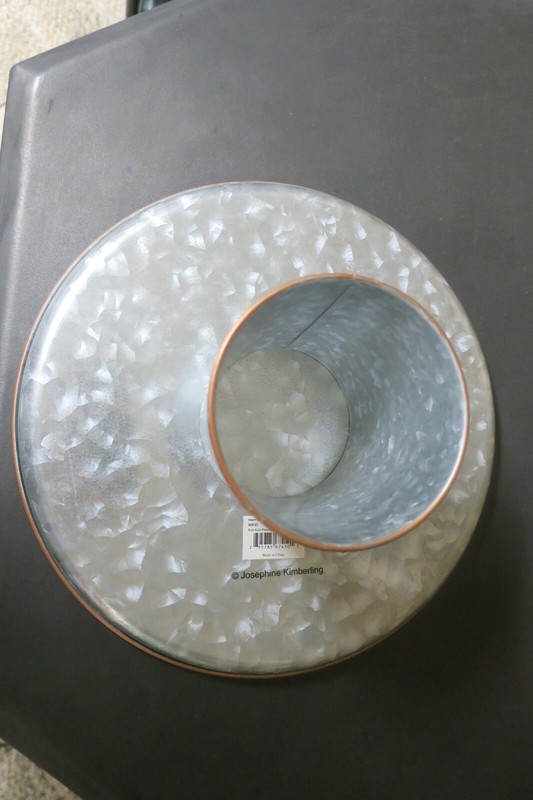 Josephine Kimberling Rnd hammered shine Metal Pineapple Party 12" Cake Stand gallery