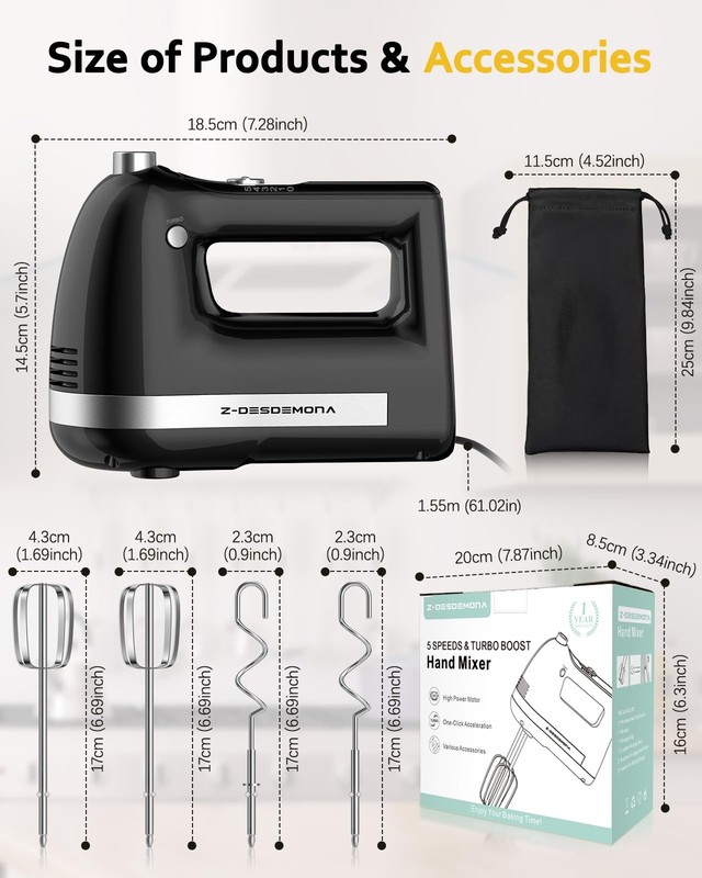 Batidora De Mano Eléctrica Para Batir Mezclar Mezclador Huevo Cocina Accesorios gallery