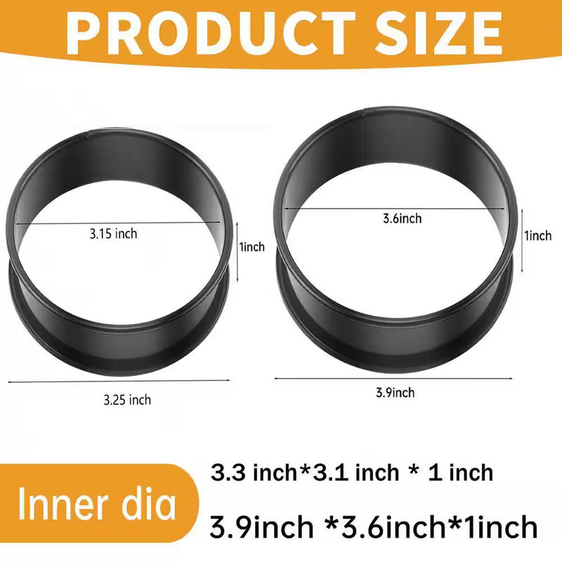 16-Pack Nonstick Stainless Steel Double Rolled Tart Rings, 4 Inch & 3.3 Inch Eng gallery