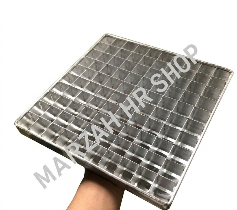 Brownie Divider Pan 25x25cm 100 Grid Aluminum Bite Size Baking Tray Cake Mold