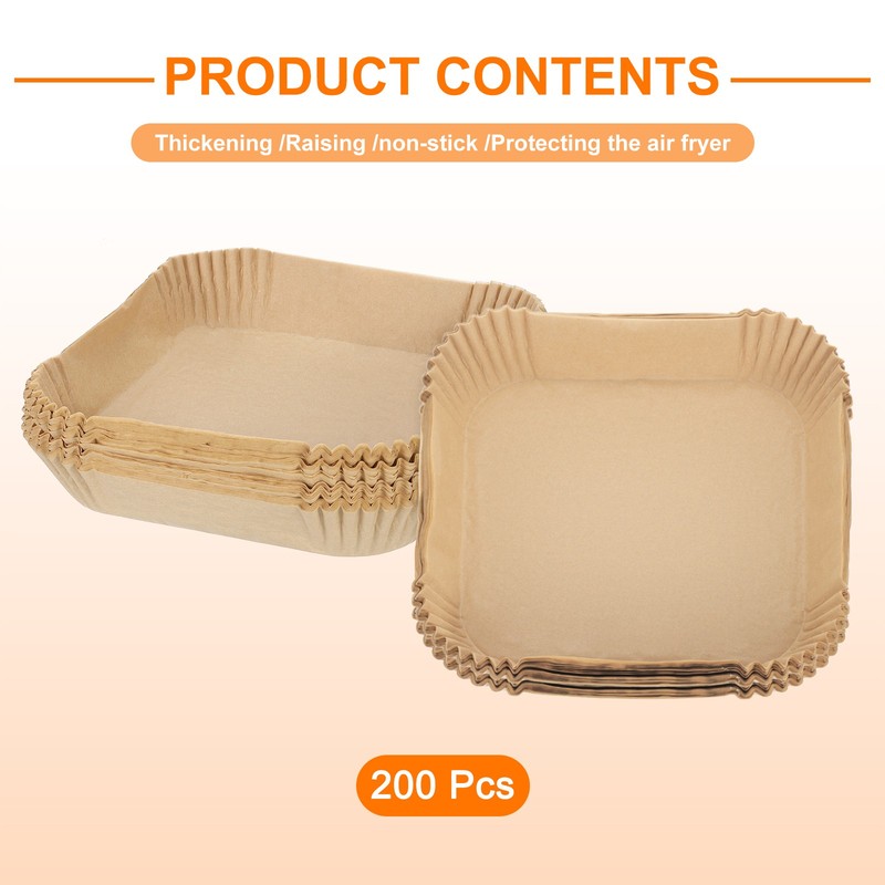 200pcs Silicone Air Fryer Liners 9.06" Disposable for Natural Kitchen gallery