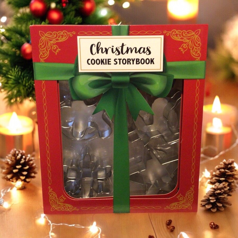 NEW Christmas Cookie StoryBook set – 12 cookie cutters by Celebrate IT